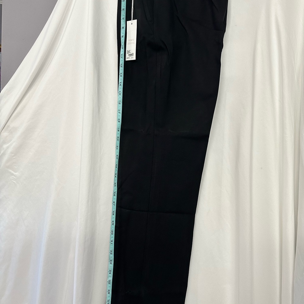 Women’s Lane Bryant Black Ponte Trousers Slash Pockets Size 10/12L